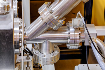 Detail of machinery in physics laboratory