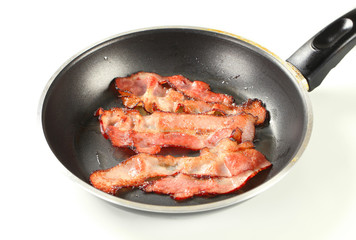 Pan fried bacon
