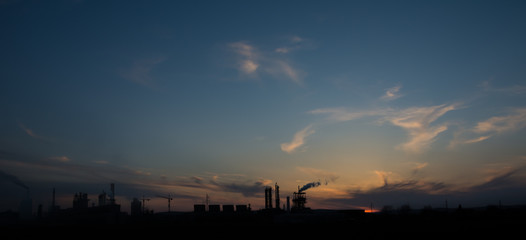 Factory pipe polluting air, environmental problems