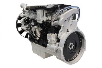 The image of an engine under the white background