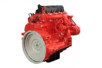 The image of an engine under the white background