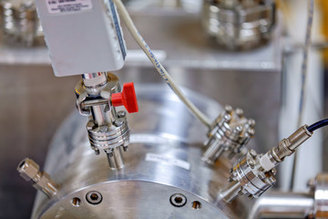 Detail of machinery in physics laboratory