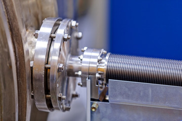 Detail of machinery in physics laboratory