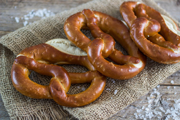 Fresh bavarian pretzels
