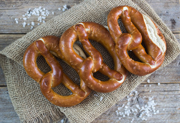 Fresh bavarian pretzels