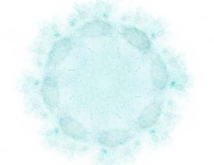 Colorful fractal rings, digital artwork