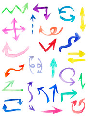 watercolor arrows