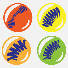 monochrome icon set with Springs