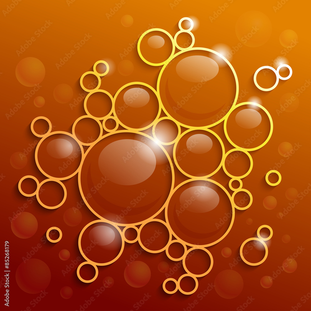 Poster Abstract background with shining circles