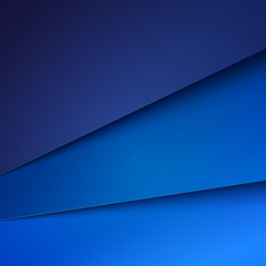 Abstract vector background with blue paper layers