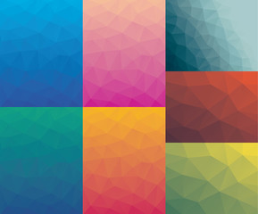 A vector set of polygon backgrounds