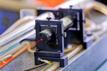 Red laser in laboratory © vladimirnenezic