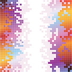 Abstract digital background with colorful pixels