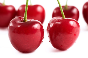 Berries Cherries, just washed. 