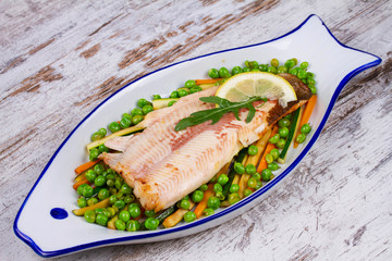 Broiled Trout and Vegetables