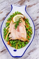 Broiled Trout and Vegetables