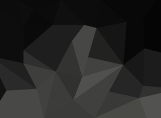 Abstract black faceted paper background