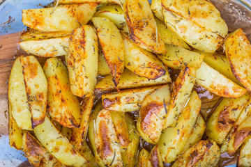 Baked potatoes with fresh herbs