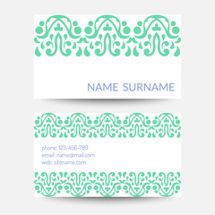 green ornament card