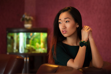 Naklejka premium Asian woman