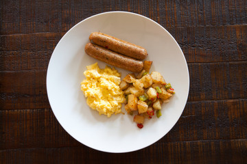 Scrambled Eggs and Sausages