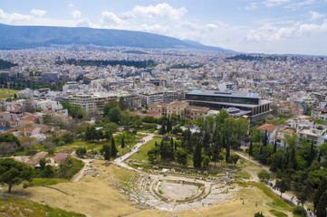 Theatre of Dionysos on the south slope of the Acropolis. Athens. Greece