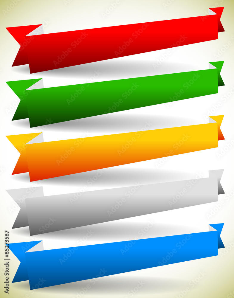 Aufkleber set of banner backgrounds with blank space for your message. edi