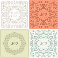 abstract hipster line art frame