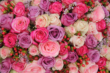Fototapeta na wymiar Pastel wedding flowers