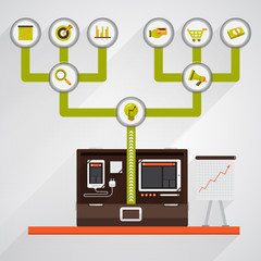 Online marketing concept illustrate