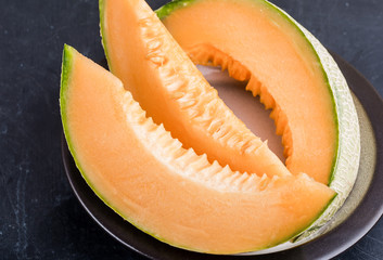 Cantaloupe melon slices