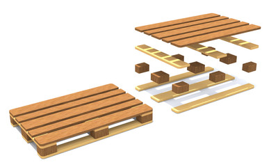 Installation diagram of warehouse pallet.