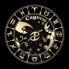 Gold sign of the zodiac