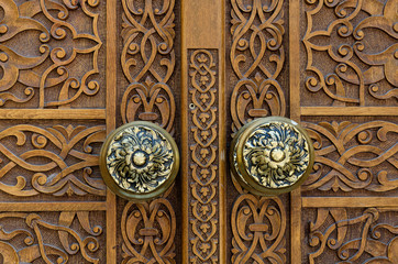 Wooden carved door