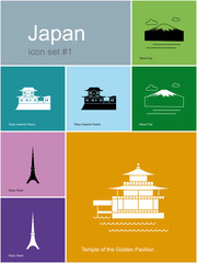 Fototapeta na wymiar Icons of Japan