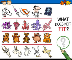 what does not fit cartoon game