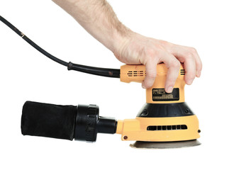 electrical sander isolated on white background.