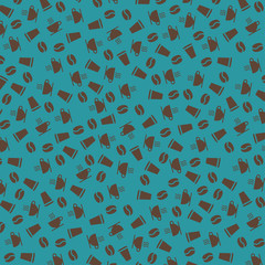 Backgroung vector coffee in pattern style
