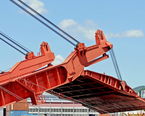 The stern hatch of a cargo ship