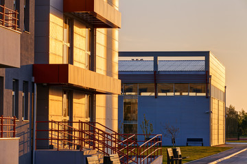 Aluminum facade on residential building