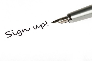 Signup, Pen, Signing.