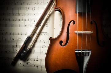 Naklejka na ściany i meble Music, Violin, Classical Music.