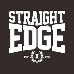 straight edge hardcore sign