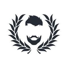 hipster guy with wreath