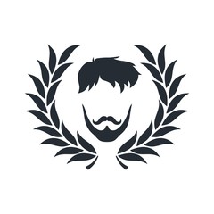 hipster guy with wreath