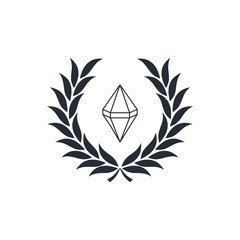 Obraz premium diamond inside wreath