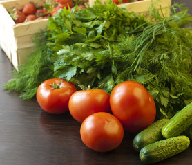 Healthy organic food - fruits and vegetables