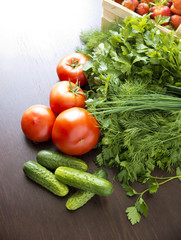 Healthy organic food - fruits and vegetables