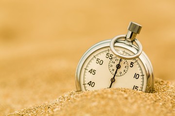 Time, clock, beach.