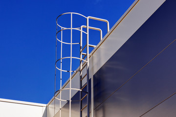 Aluminum facade on industrial building